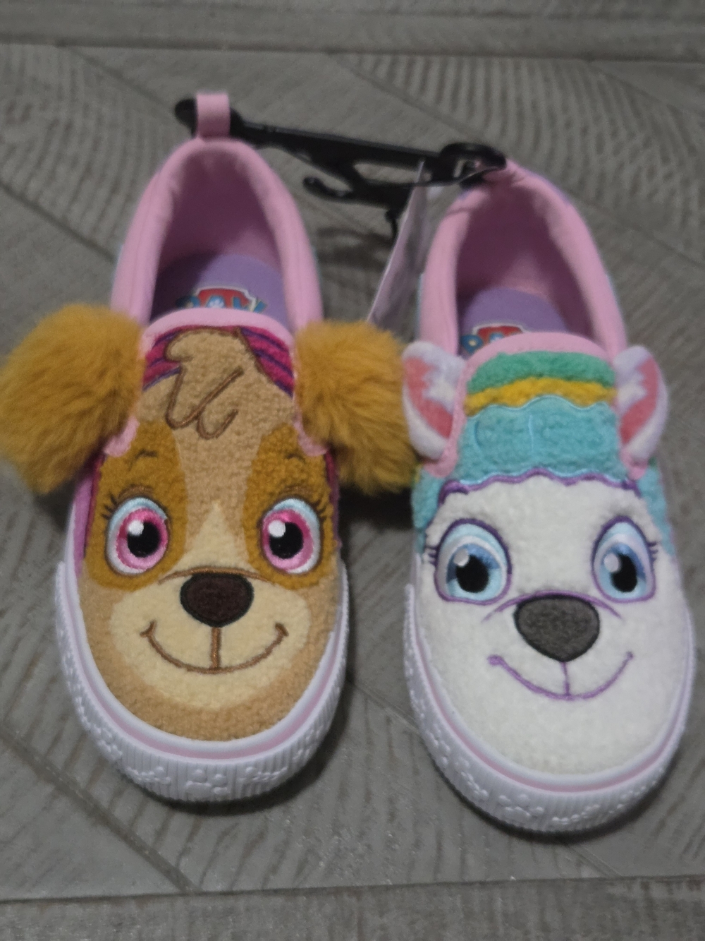 Paw Patrol Pink Plush Character Slip-On Sneakers